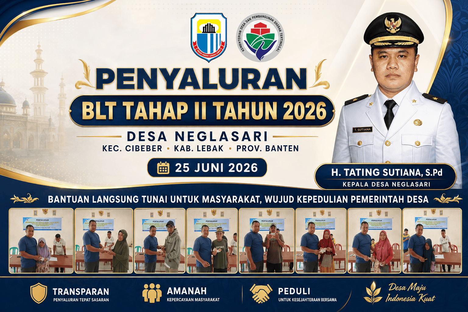 Penyaluran Bantuan Langsung Tunai Dana Desa (BLT-DD) Tahap II Tahun 2026 Desa Neglasari